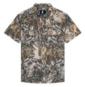 NEW RAISED BY COYOTES men's mesquite pearl snap shirt in camo